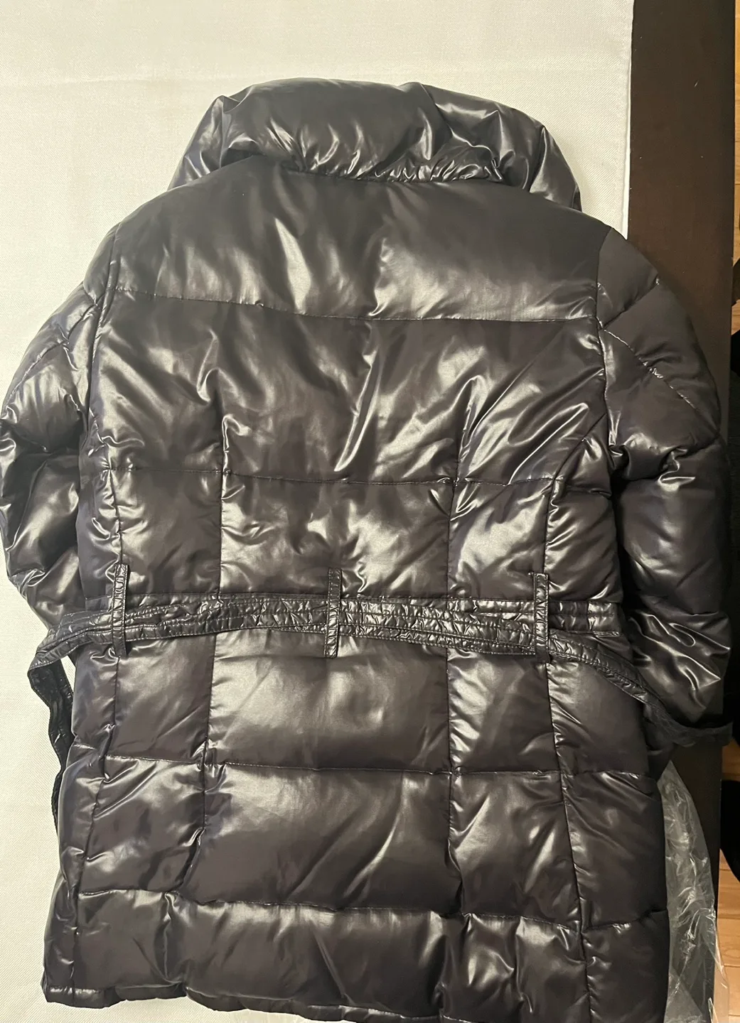 Jacob Women's Black Puffer Jacket with Belt - Size S image indicator(2)