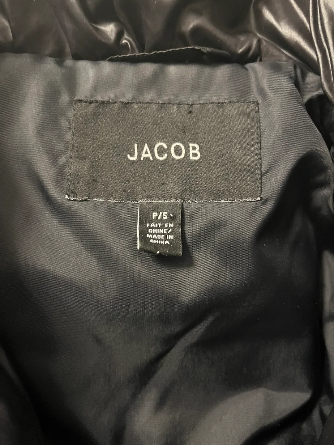 Jacob Women's Black Puffer Jacket with Belt - Size S image indicator(3)