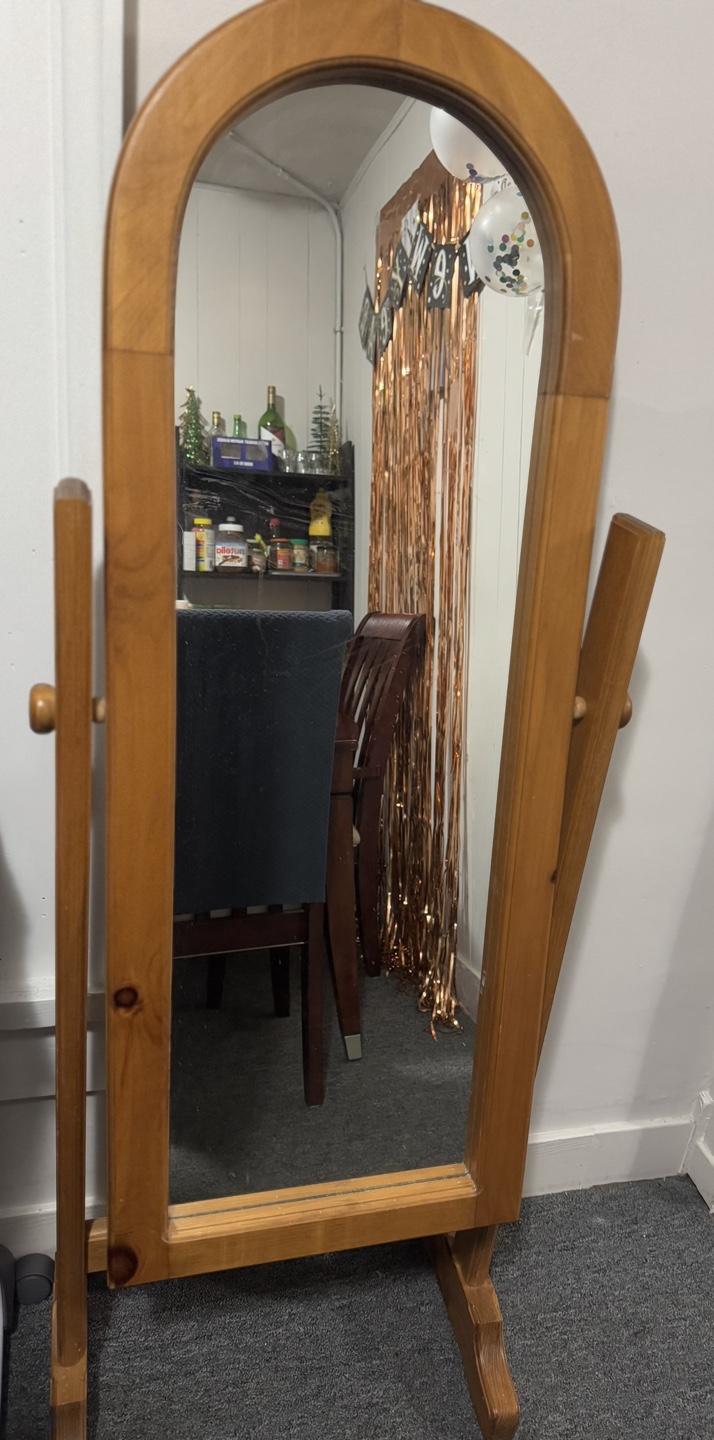 Wooden Full-Length Archtop Mirror - photo 2