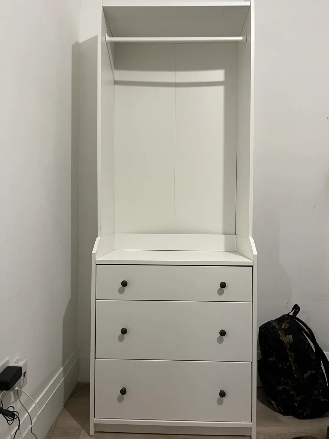 IKEA Hauga Wardrobe with Three Drawers thumbnail