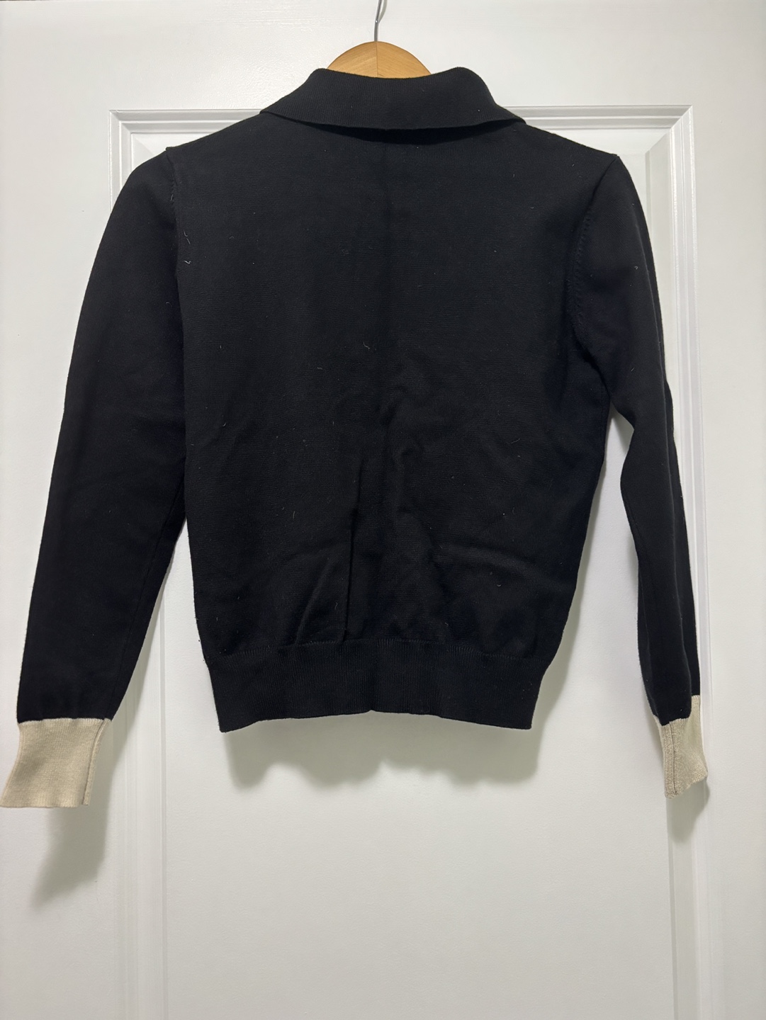 Black and Cream Knit Cardigan Sweater - photo 3