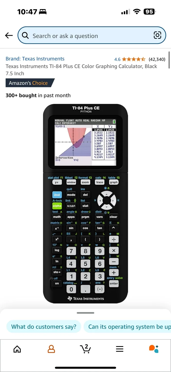 Texas Instruments TI-84 Plus CE Color Graphing Calculator image indicator(4)