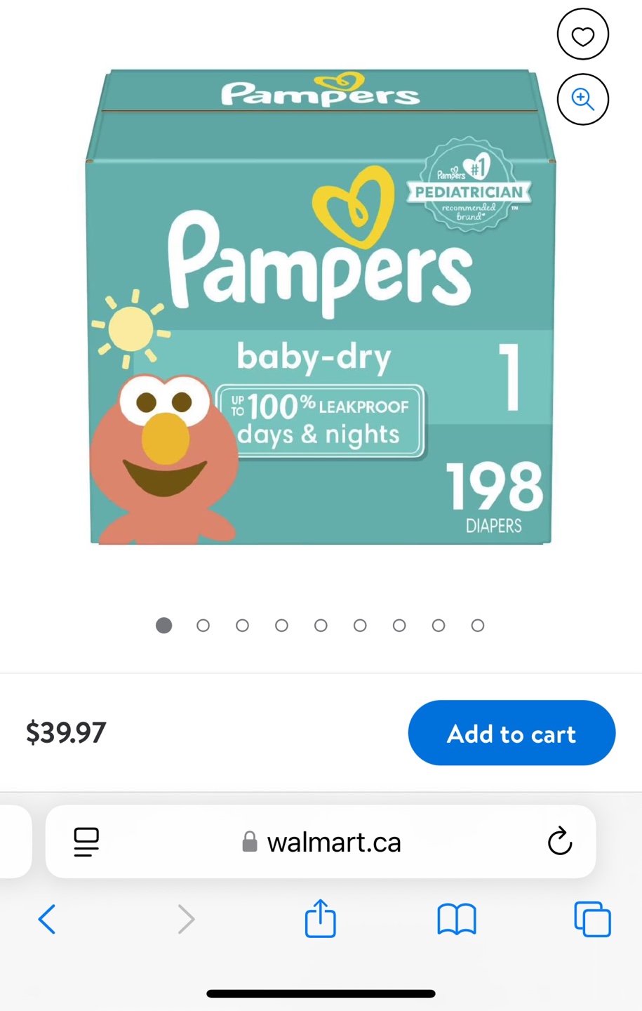 Pampers Baby-Dry Diapers Size 1 - 198 Count