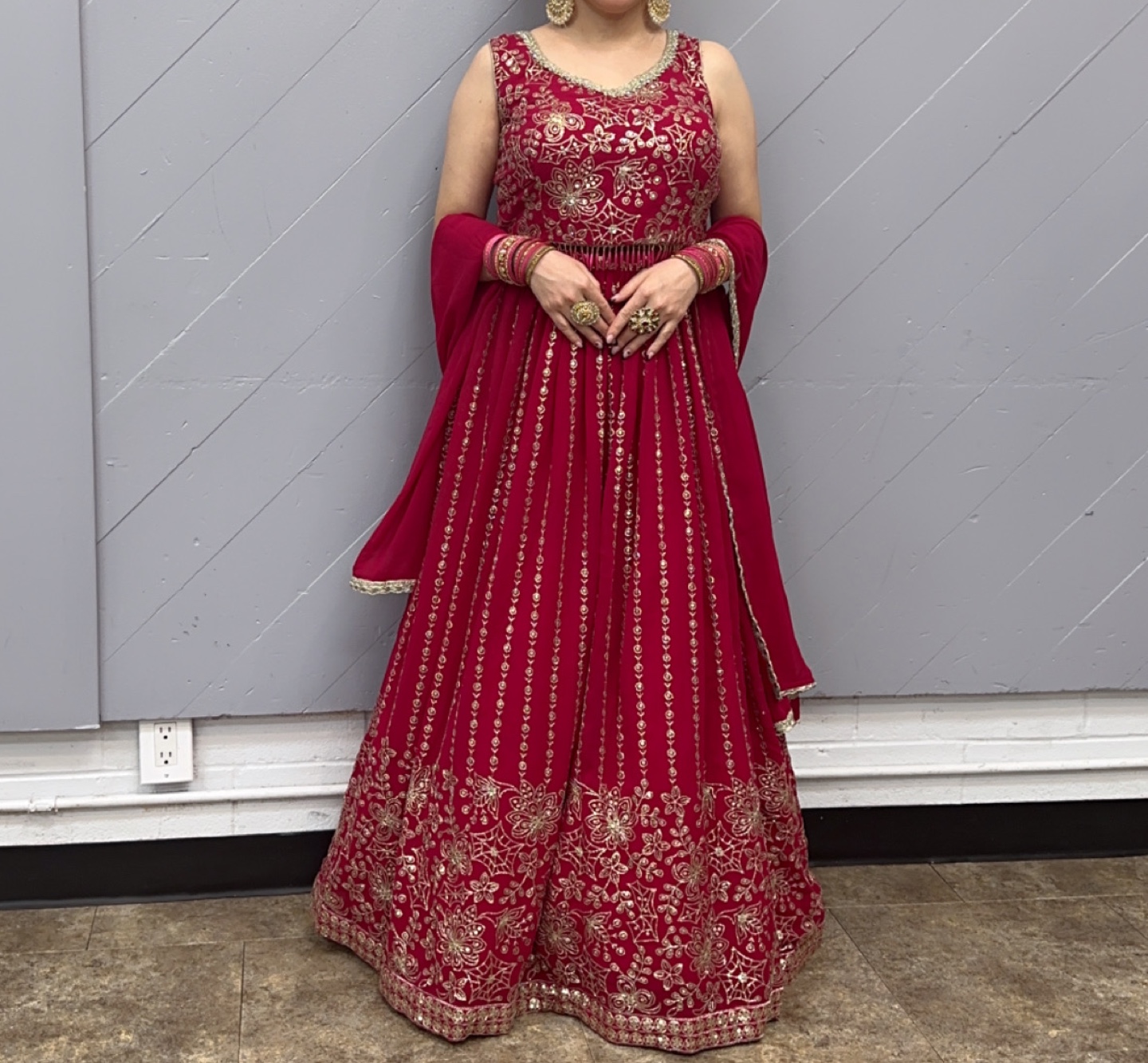 Gorgeous Maroon Embroidered Lehenga Choli