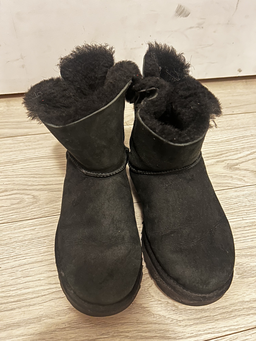 UGG Bailey Bow Black Suede Boots - Size 8 - photo 2