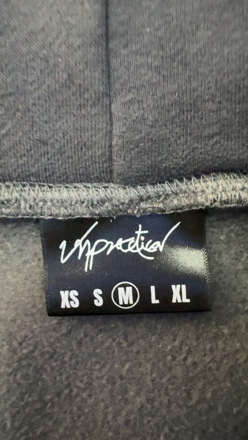 Unpractical Grey full Zip-Up Hoodie - photo 3