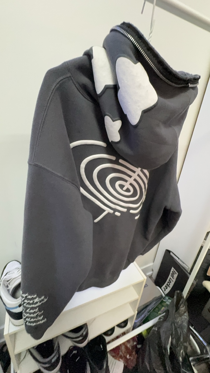 Unpractical Grey full Zip-Up Hoodie