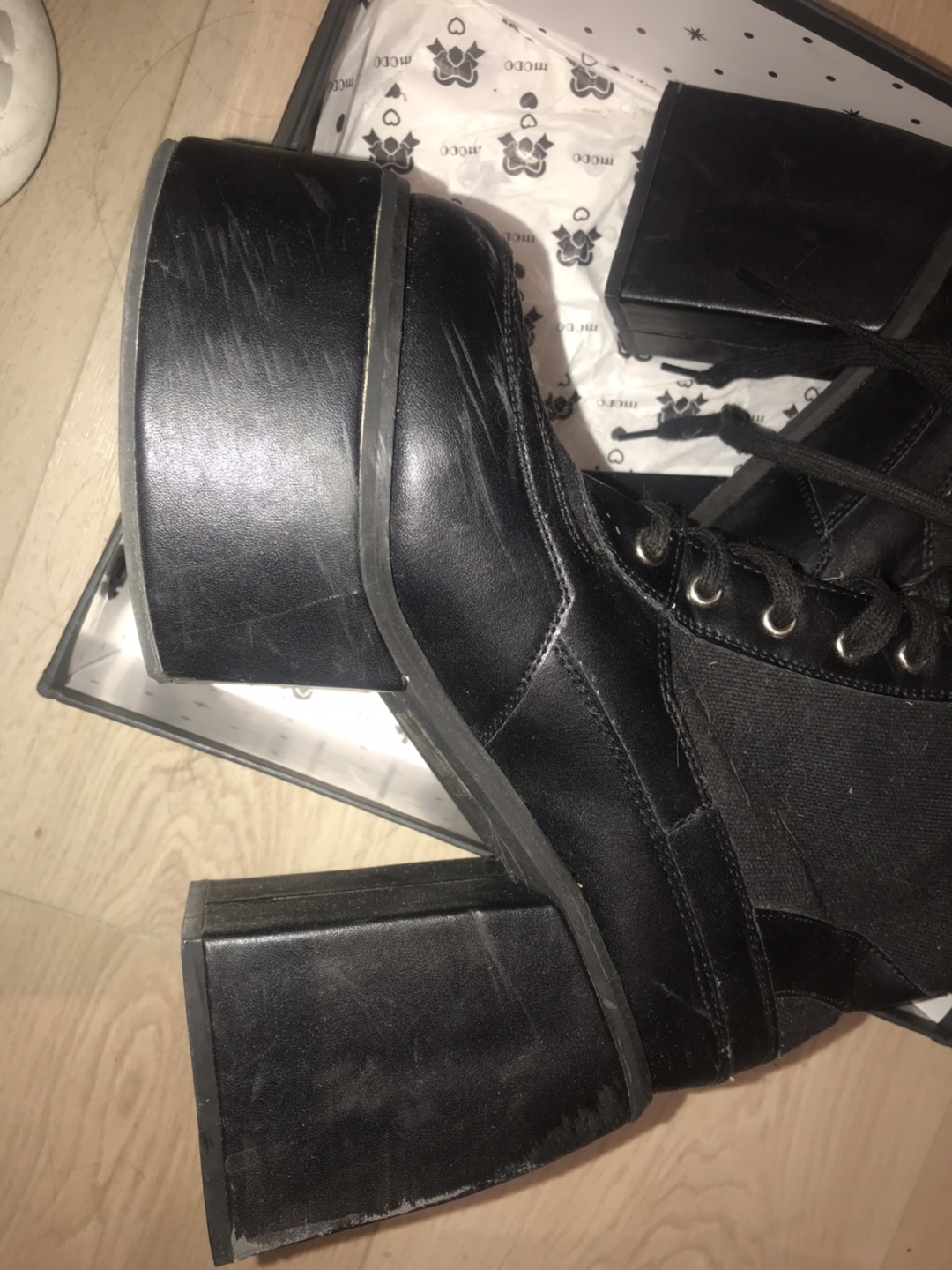 Black Platform Boots - photo 3