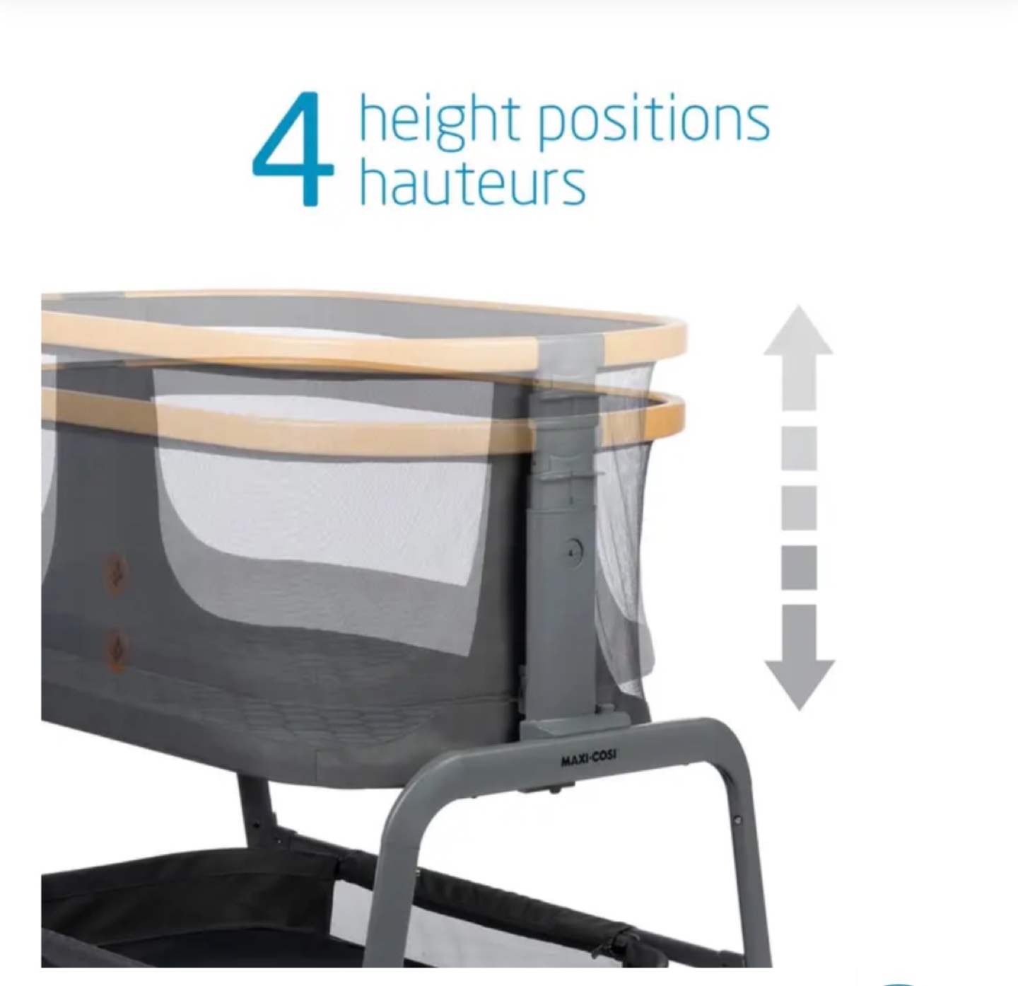 Maxi-Cosi Iora Bedside Crib - Grey - photo 4