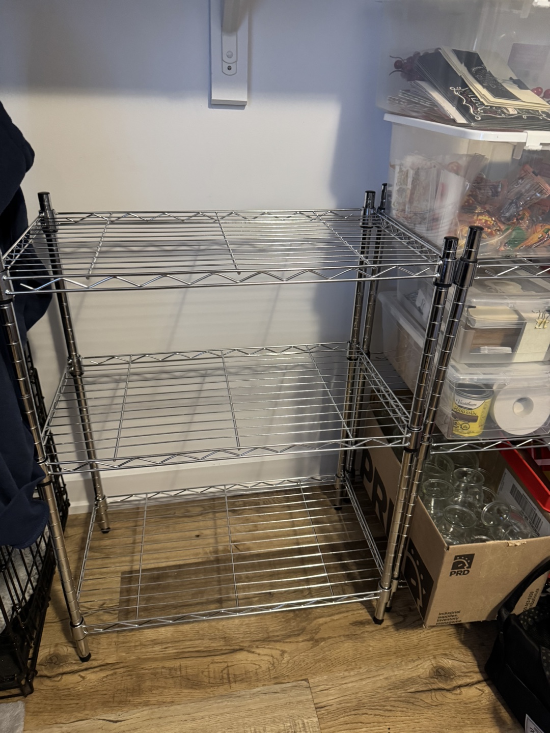Two Chrome Wire Shelving Unit - 3 Tier Storage Rack