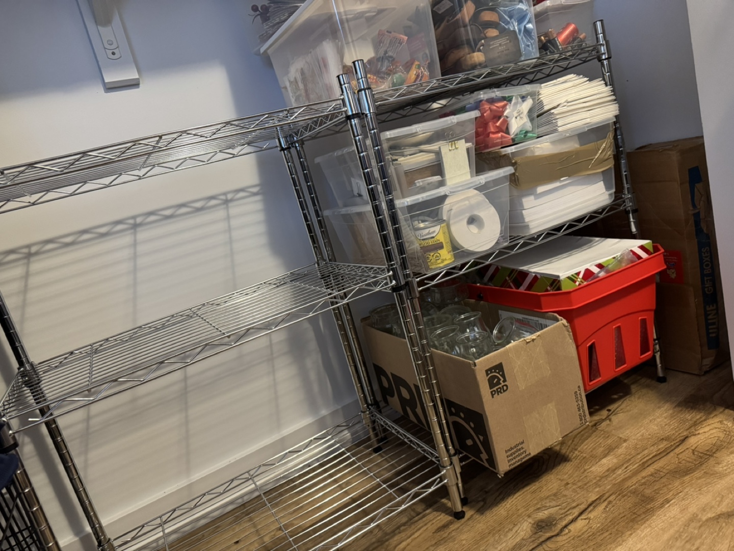 Two Chrome Wire Shelving Unit - 3 Tier Storage Rack - photo 3