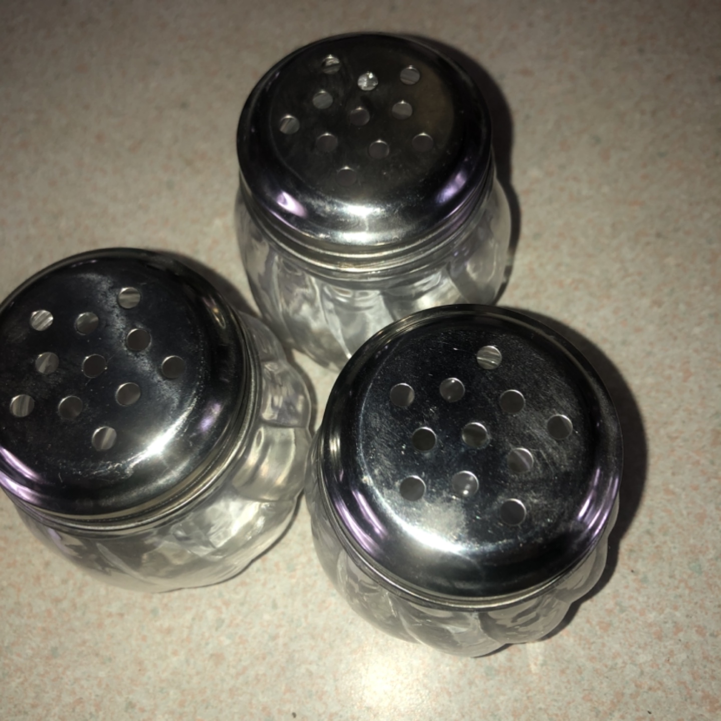 Set of three glass spice shakers new $5 all - photo 2