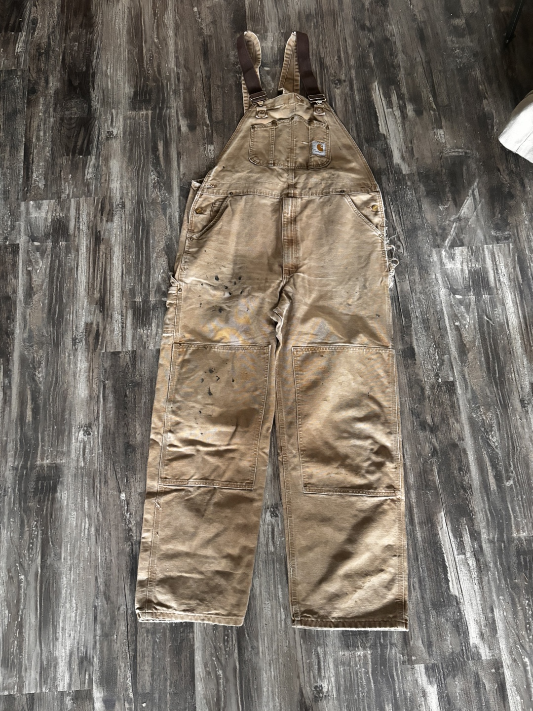 Carhartt Men's Brown Bib Overalls