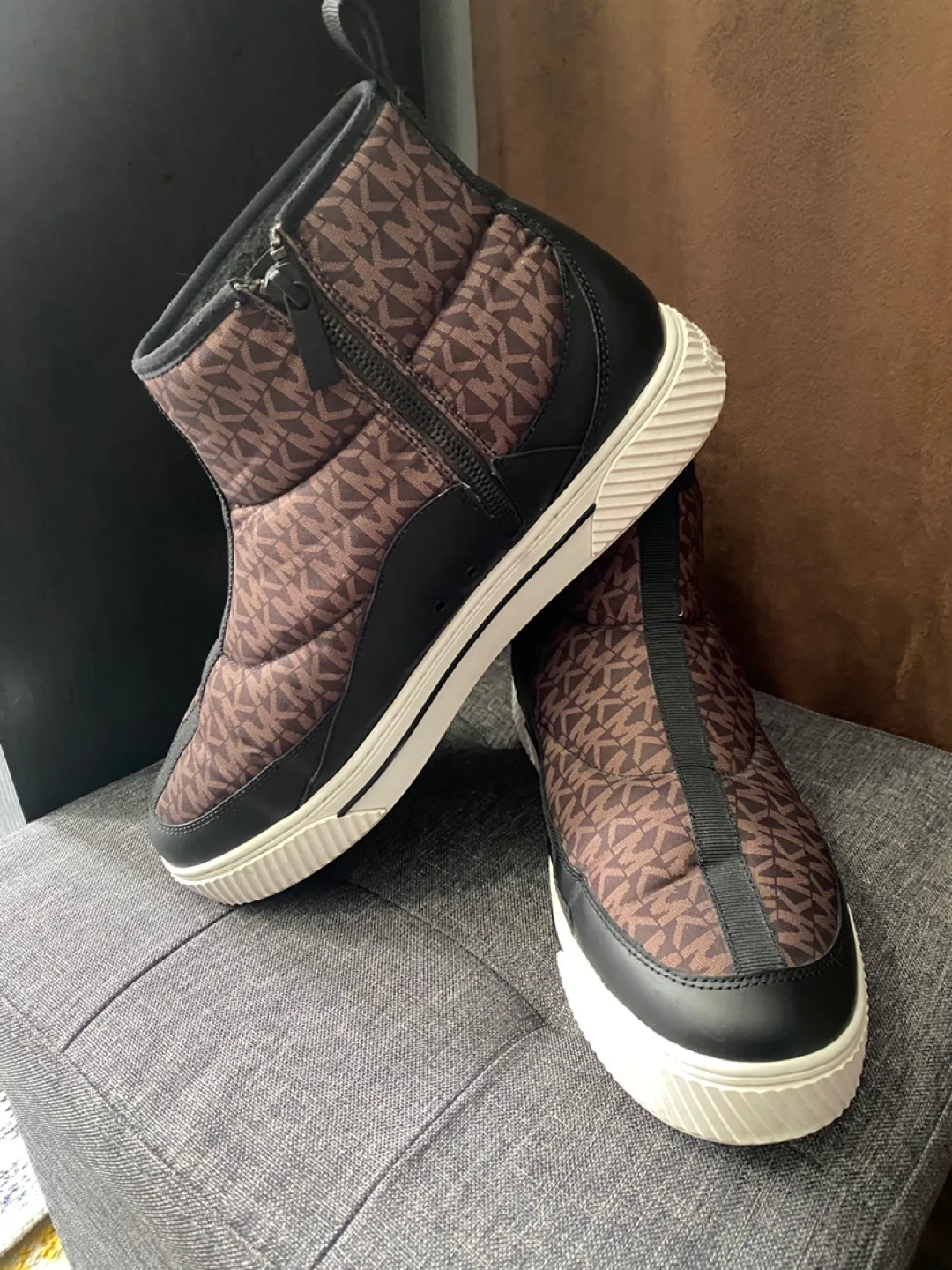 Michael Kors MK Signature Quilted High Top Sneakers image indicator(3)