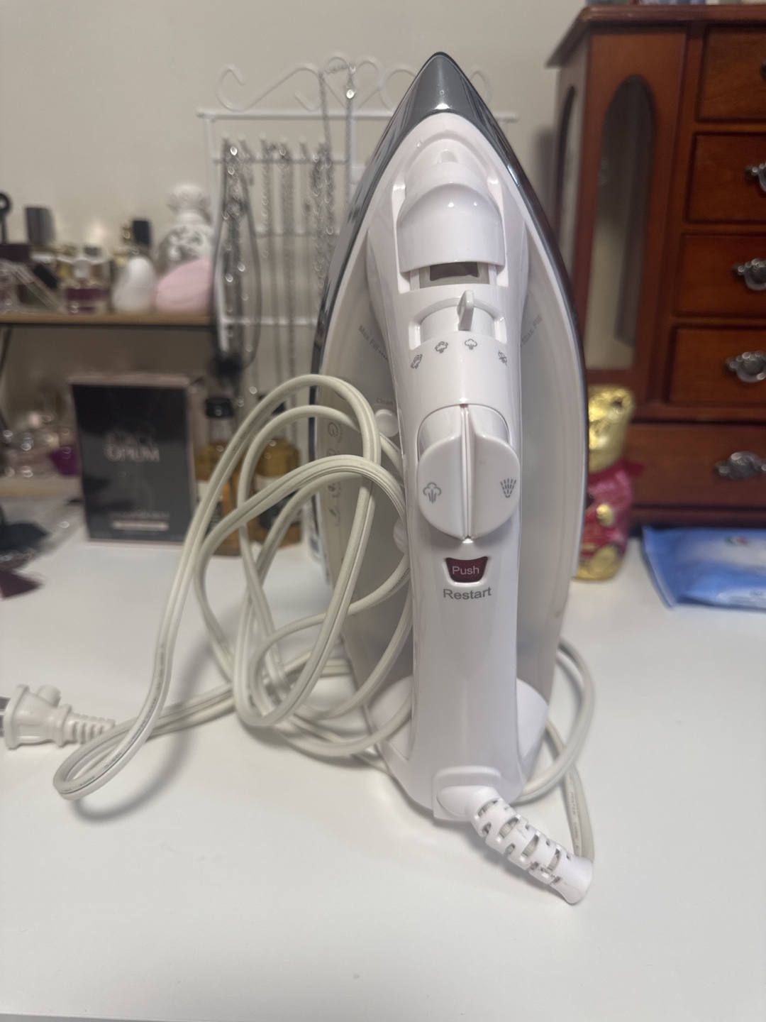 White and Silver Iron