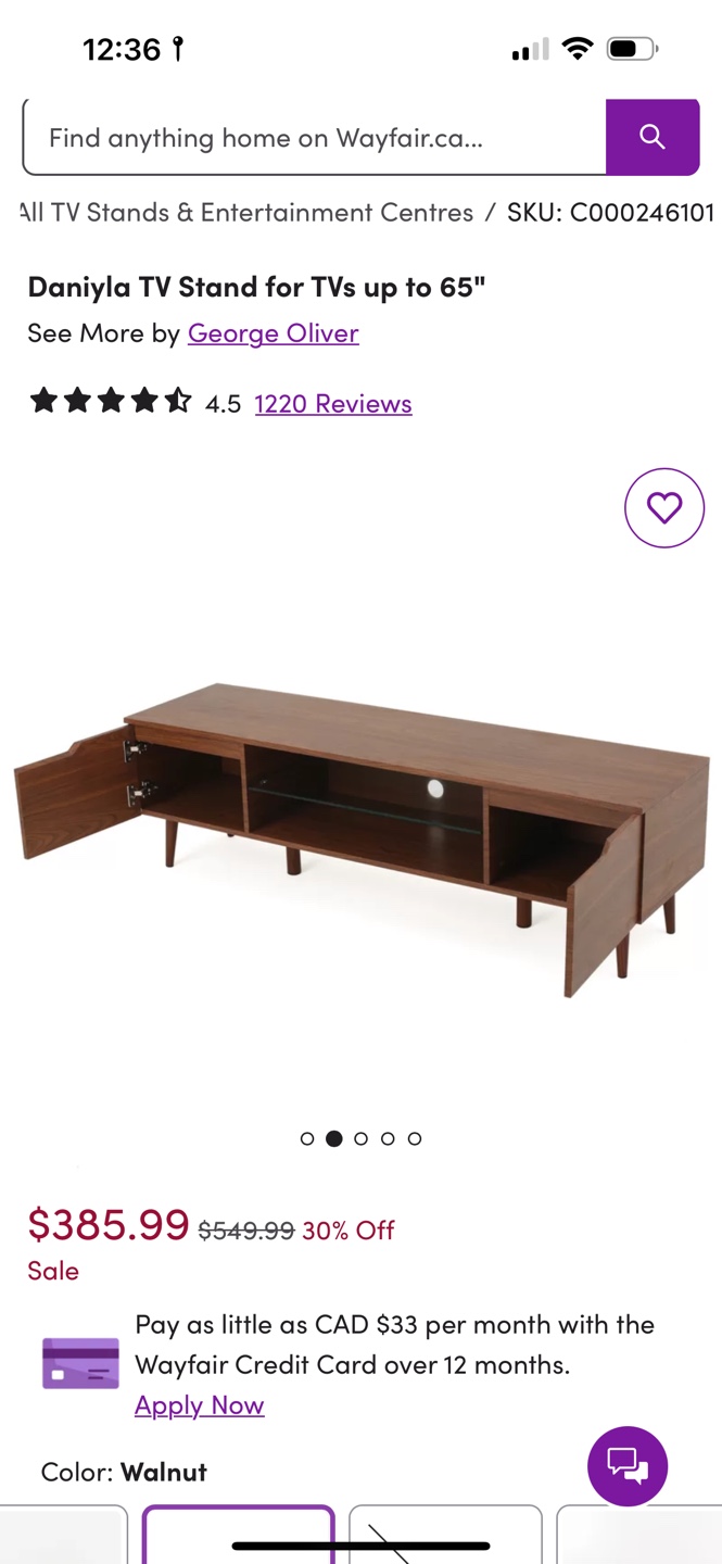 George Oliver Daniyla TV Stand - Walnut - photo 4