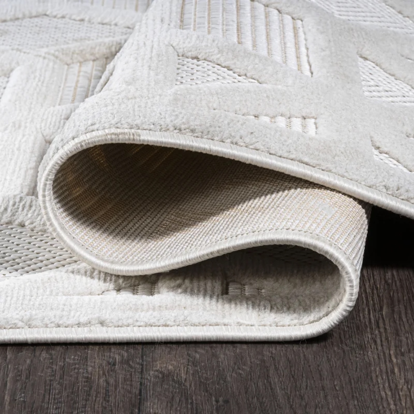 Cream Geometric Area Rug - photo 3