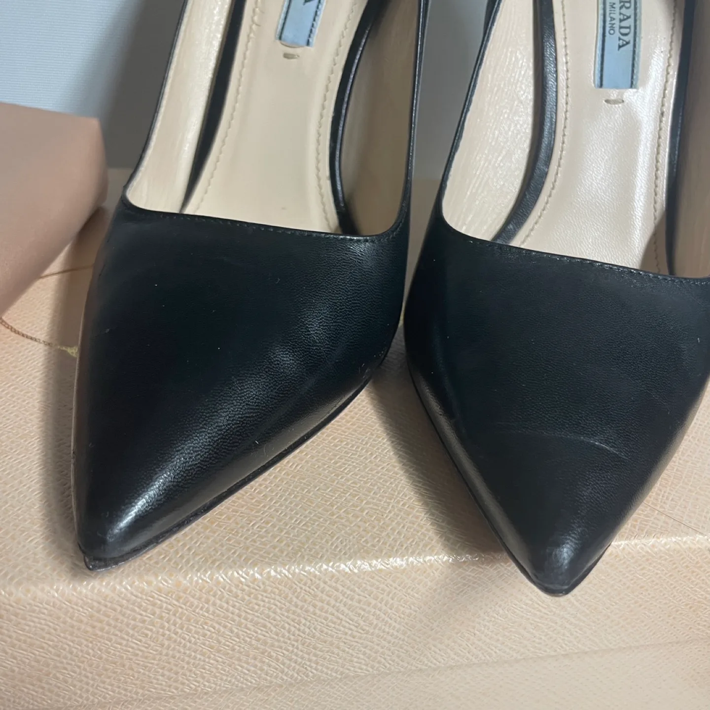 Prada black pumps size 38 image indicator(5)