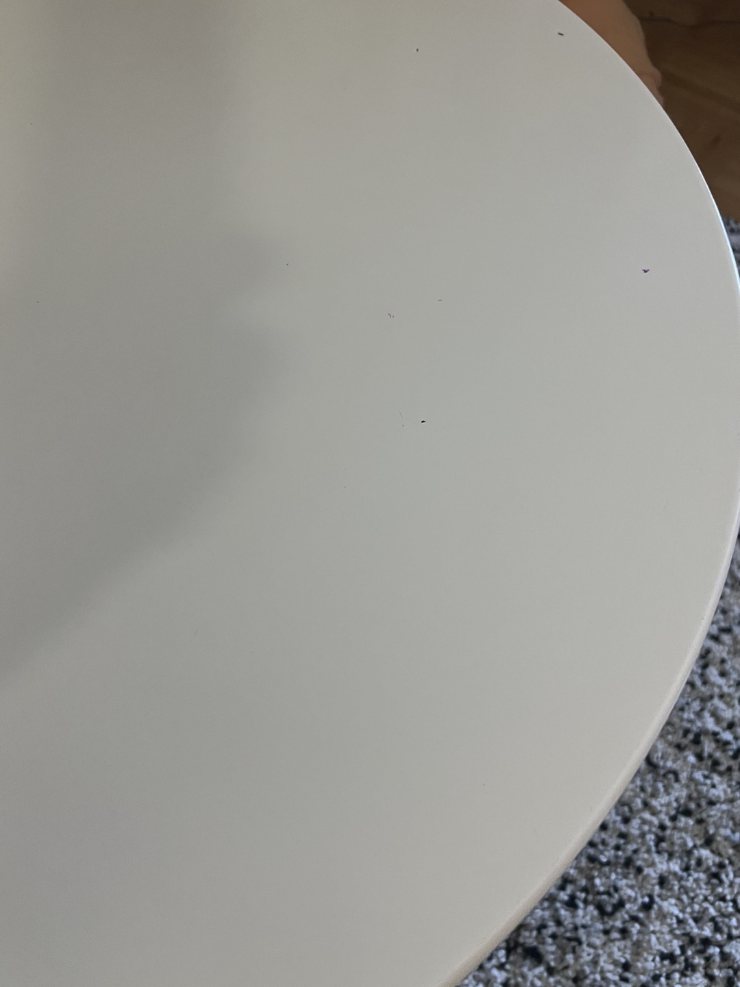 Ikea Leksvik White Round Coffee Table with Two Shelves - photo 3