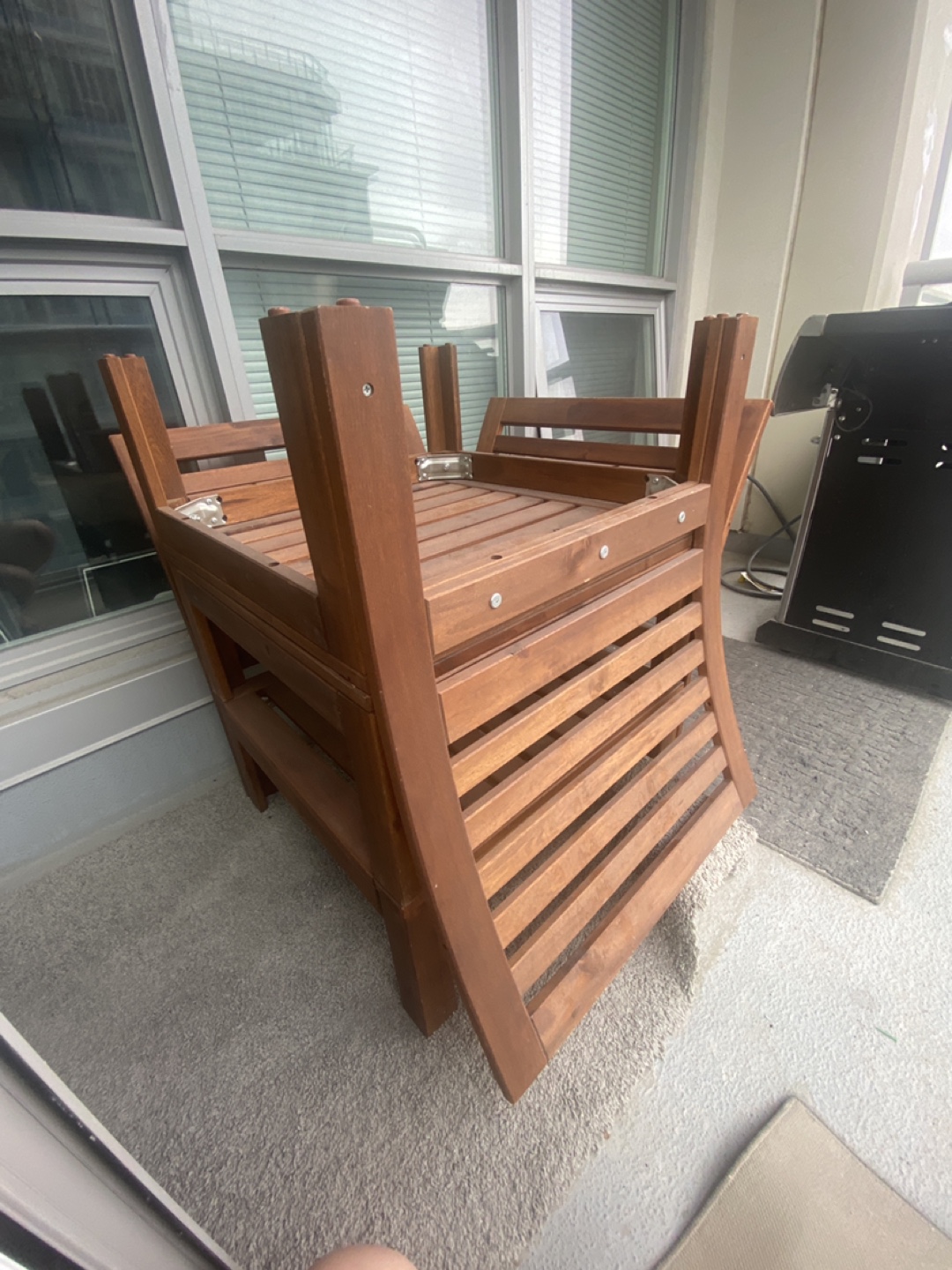 Outdoor Wooden Sofa Set with Cushions - photo 2