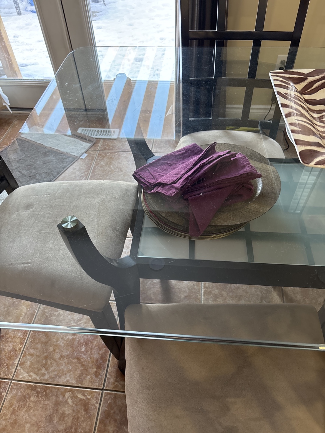 Glass-top Dining Table Set with 5 Chairs - photo 2