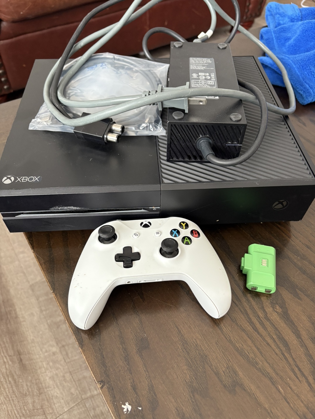 Xbox One Console with Controller and Power Supply