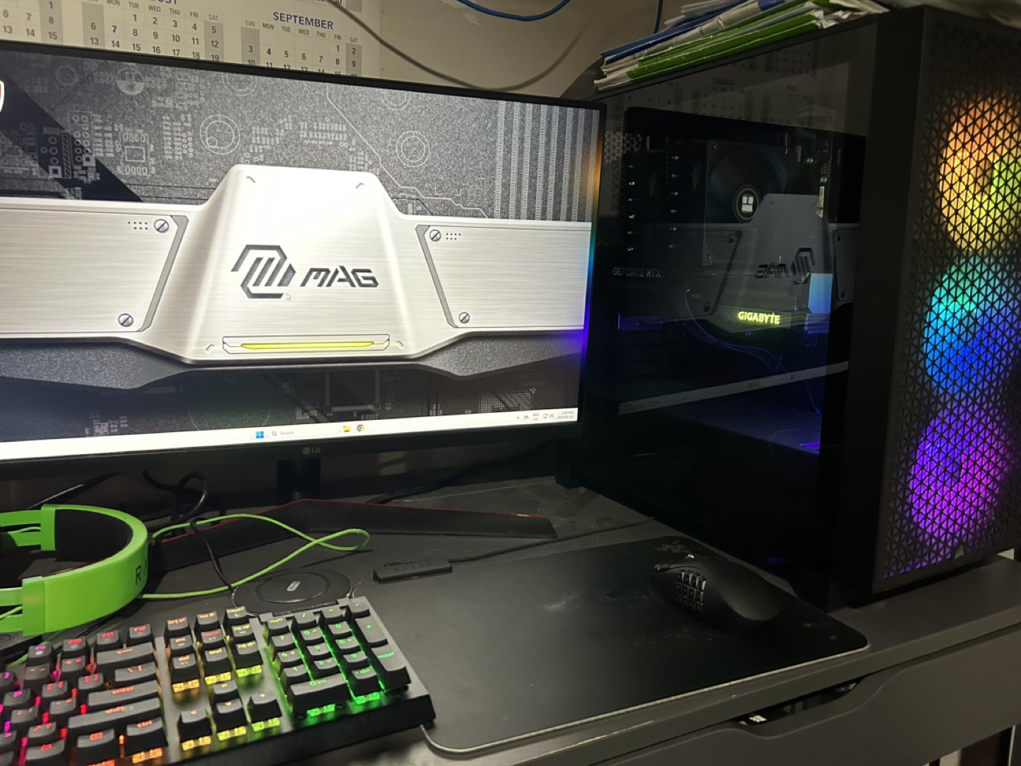 Gaming PC Setup - Monitors, Keyboard, Headset & Tower - photo 3