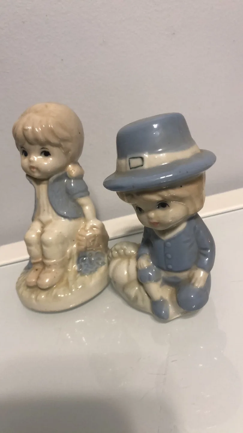 Vintage Porcelain Figurines Set of Two image indicator(2)