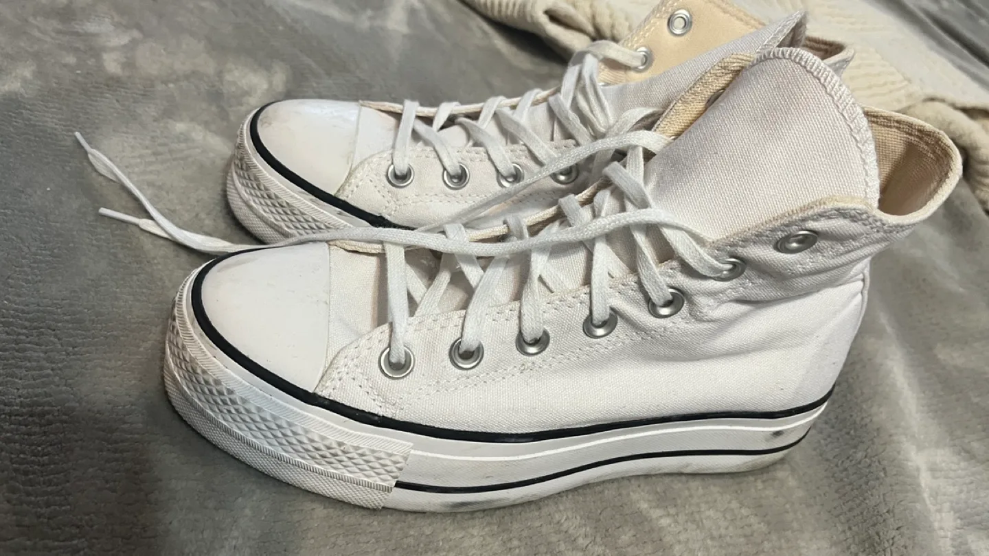 Women's Converse All Star Platform High-Tops - White - Size 5 image indicator(2)