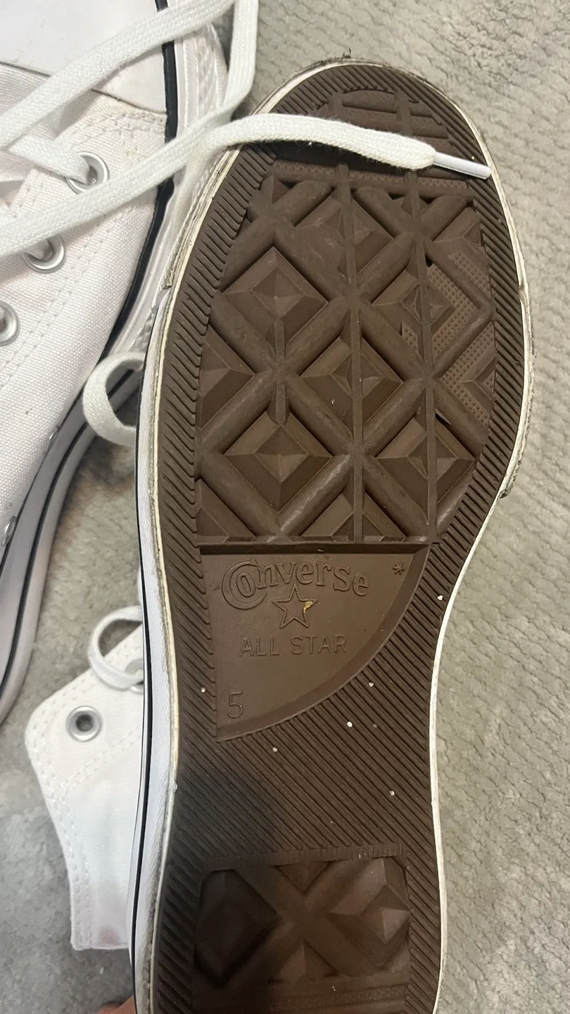 Women's Converse All Star Platform High-Tops - White - Size 5 image indicator(6)