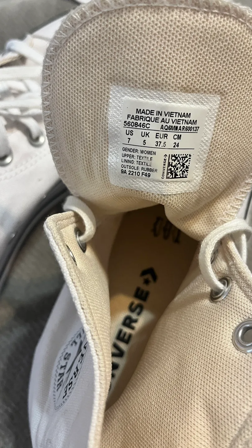 Women's Converse All Star Platform High-Tops - White - Size 5 image indicator(4)