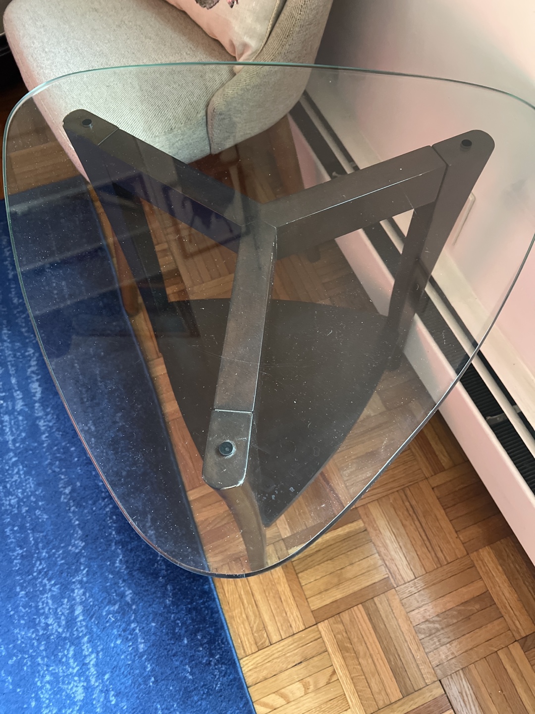 Triangle Glass Top End Table - photo 3