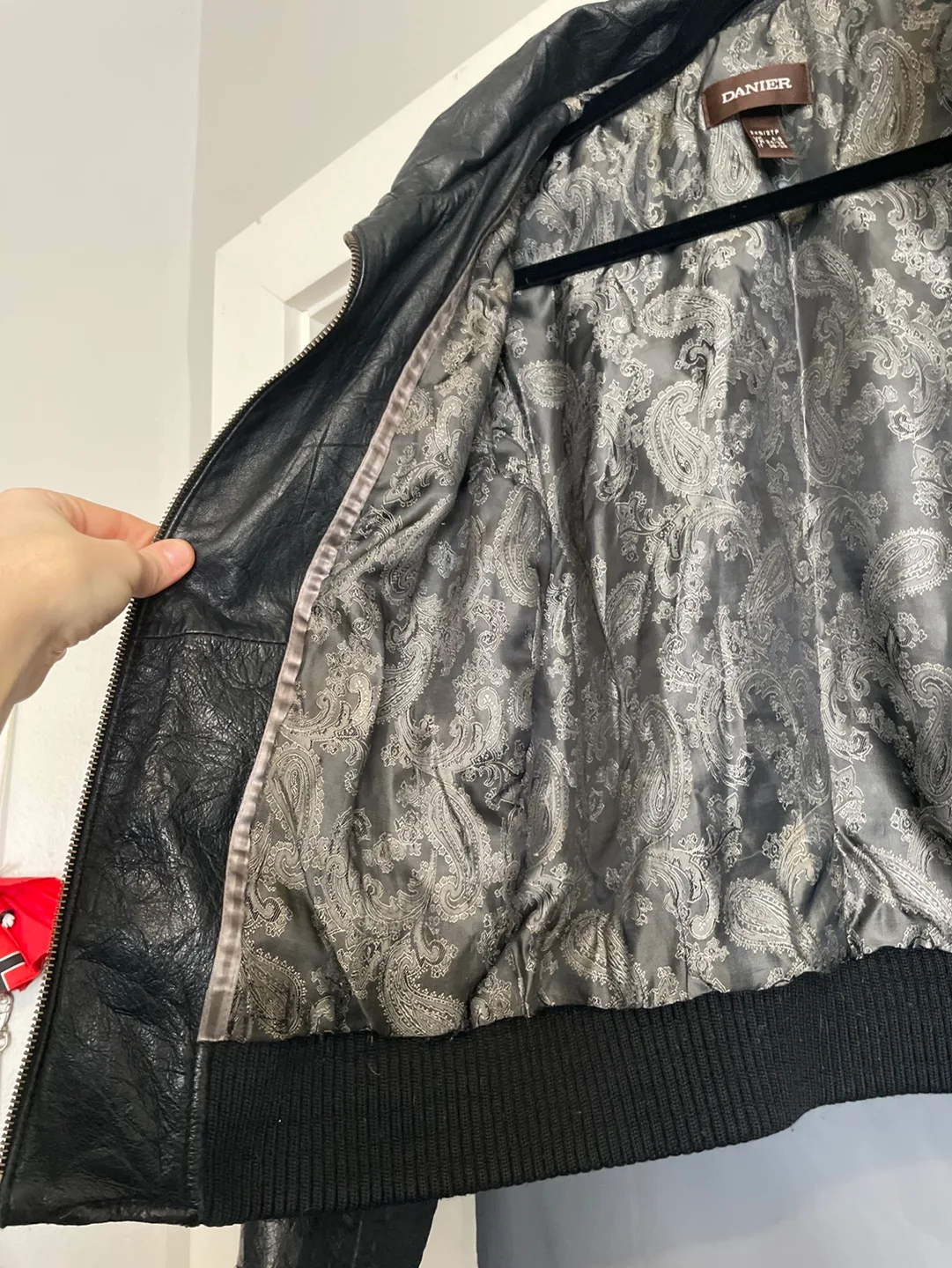 Women's Leather Jacket with removable Faux Fur Hood image indicator(6)