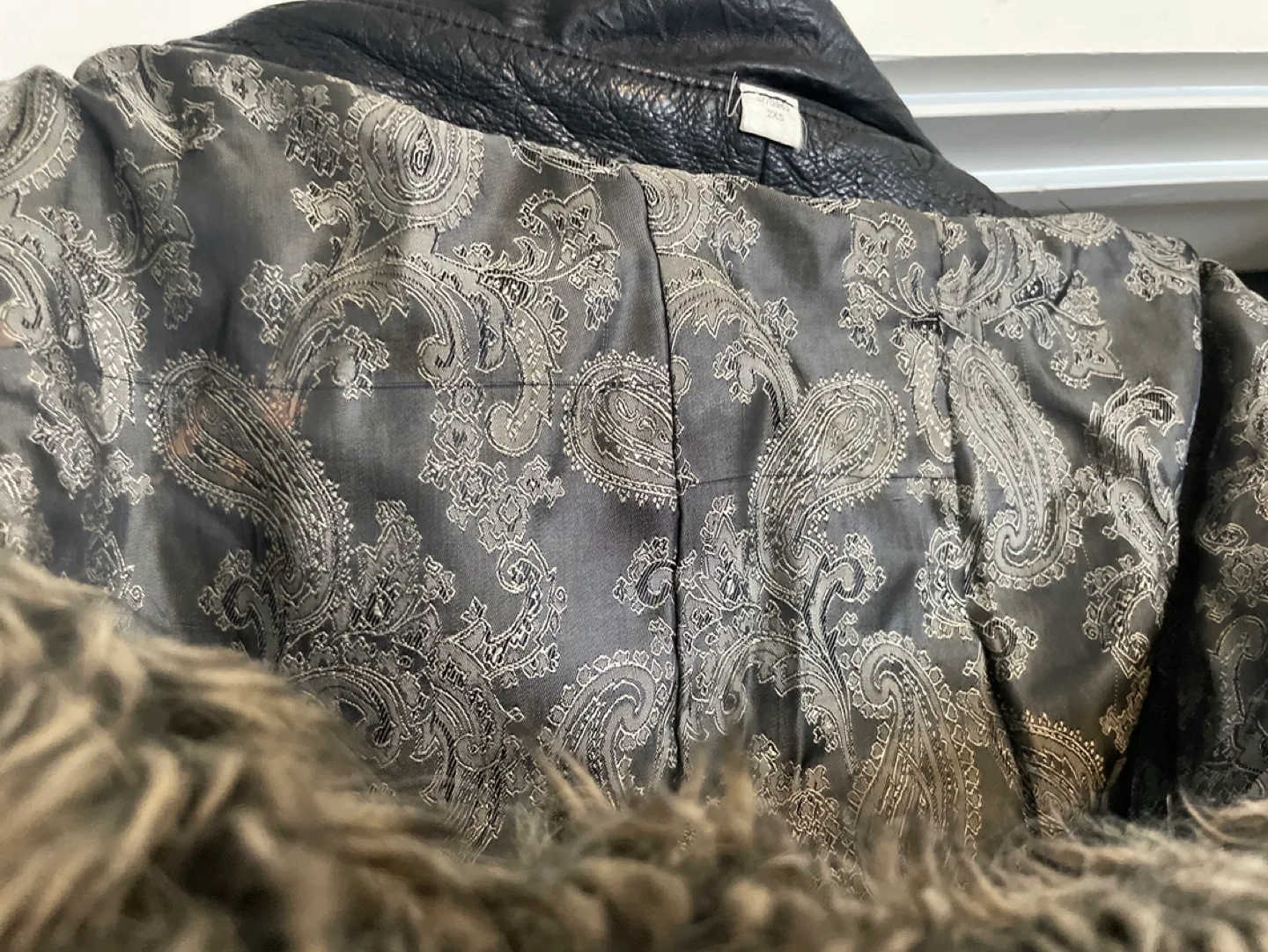 Women's Leather Jacket with removable Faux Fur Hood image indicator(8)