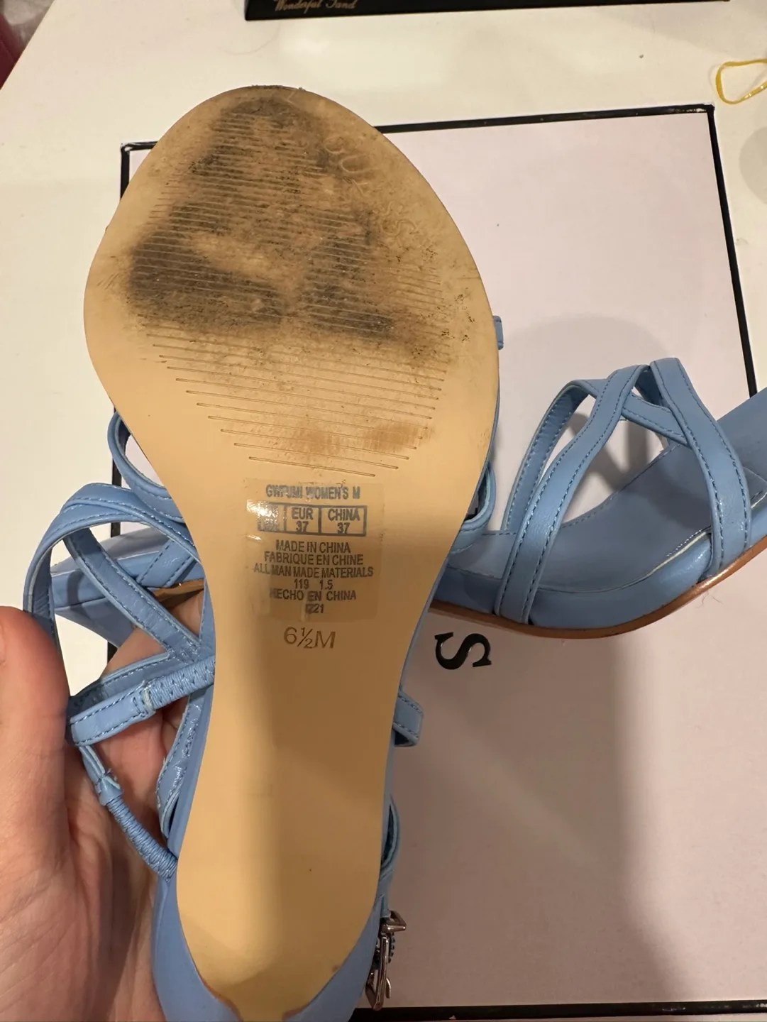 Guess Light Blue Heels Size 6.5M image indicator(5)