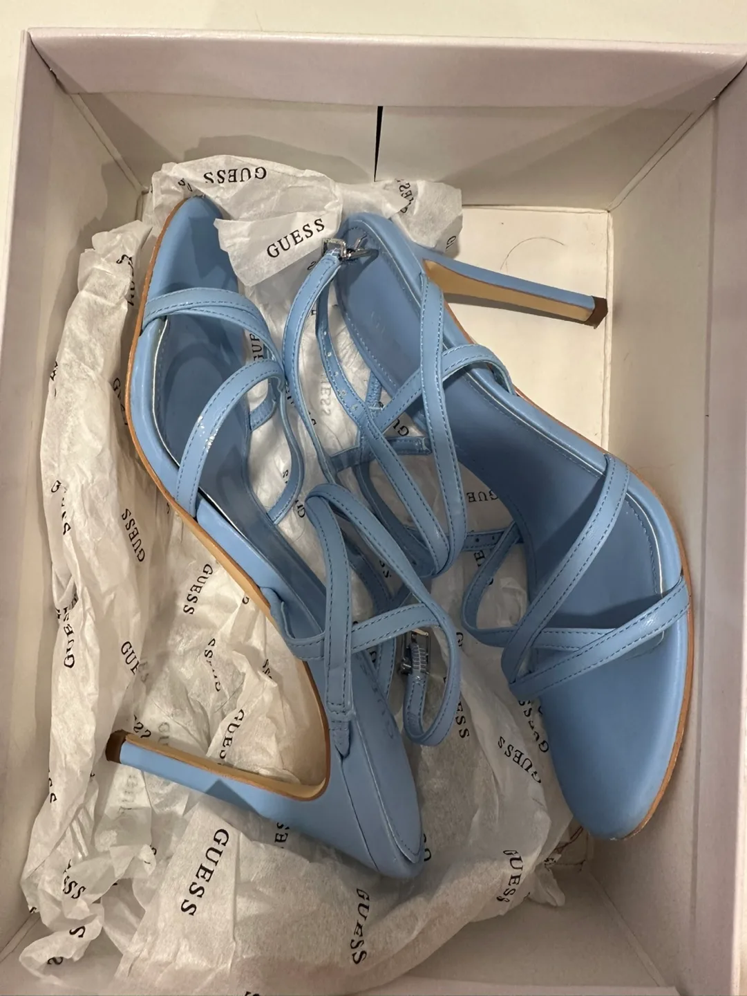 Guess Light Blue Heels Size 6.5M image indicator(4)