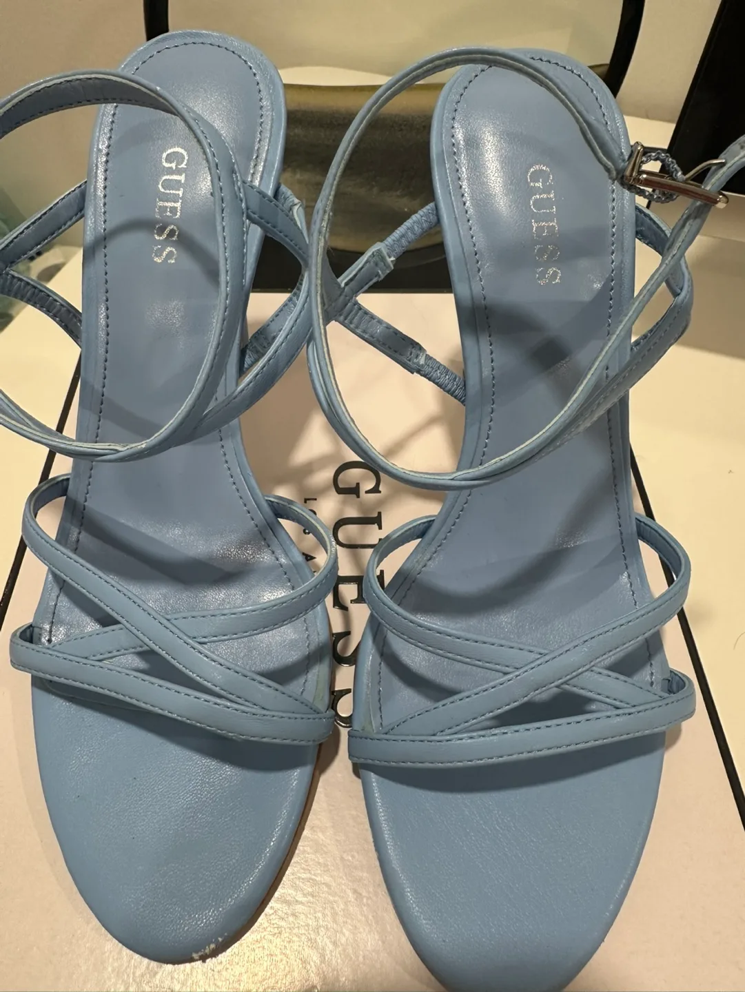 Guess Light Blue Heels Size 6.5M image indicator(6)