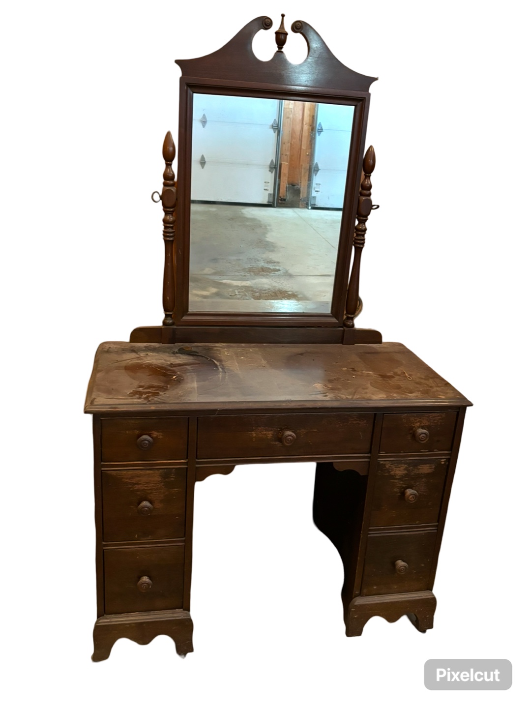 Antique Vanity with Mirror