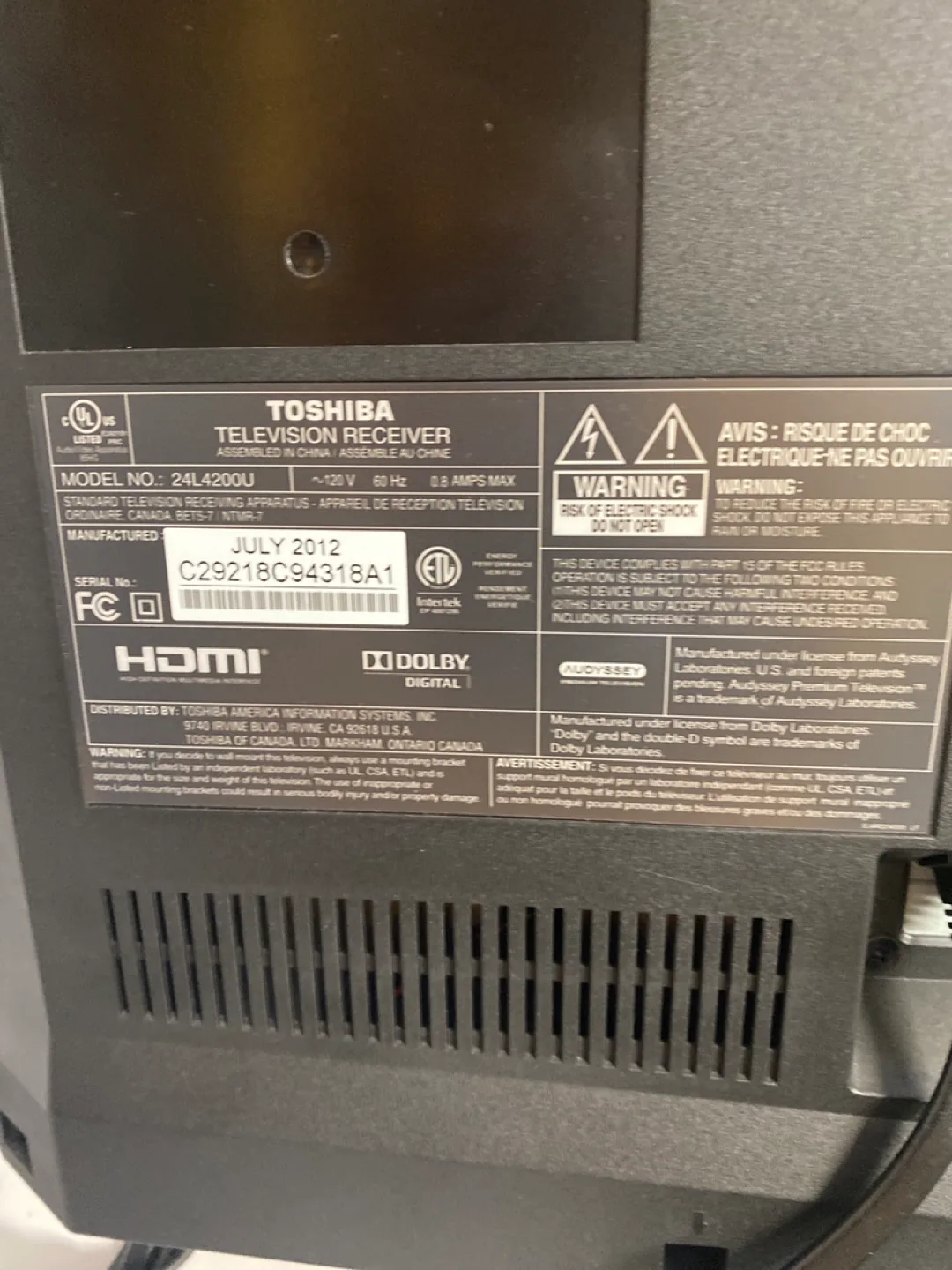 Toshiba 24-inch HD LED TV image indicator(4)