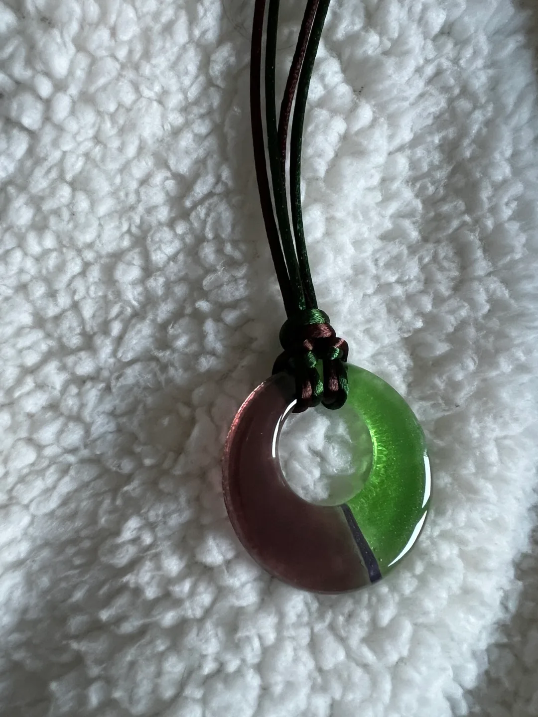 Unique Glass Circle Pendant Necklace image indicator(2)
