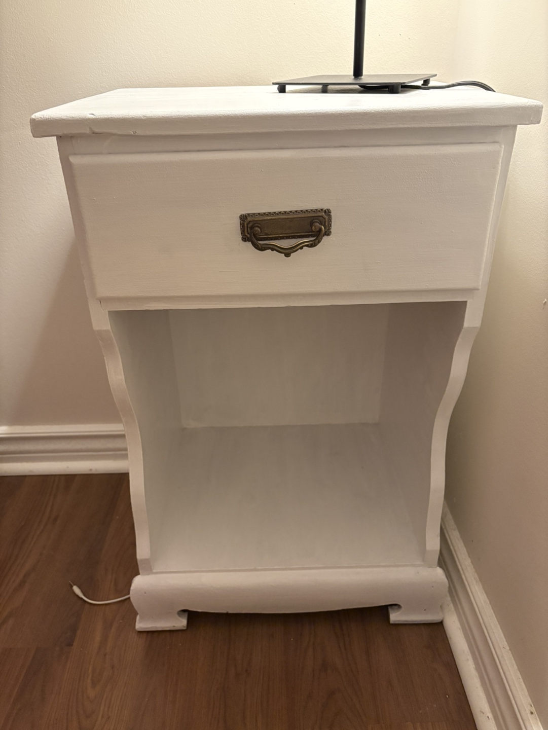 White Wooden Nightstand