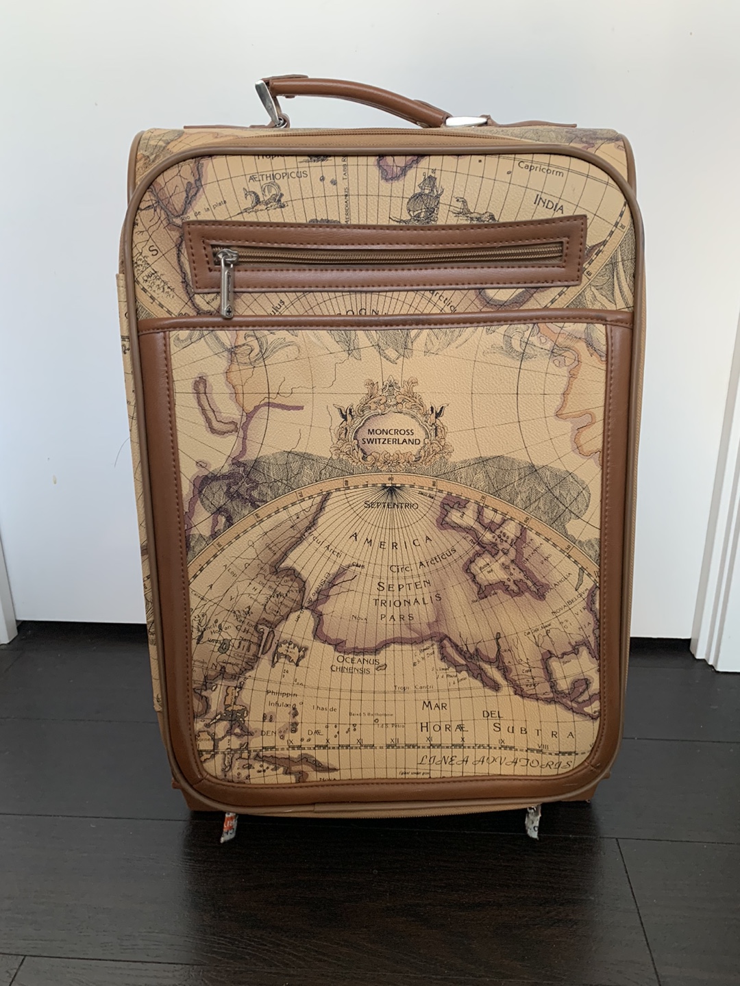 Vintage World Map Rolling Suitcase - photo 2