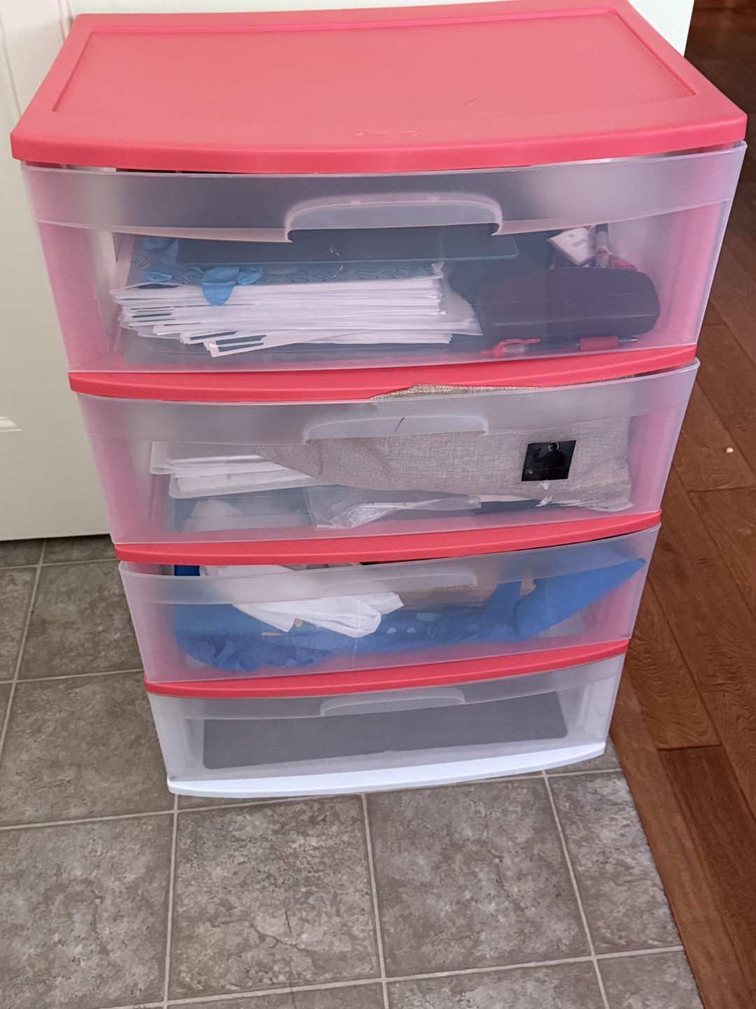 Sterilite 3-Drawer Storage Organizer - Pink