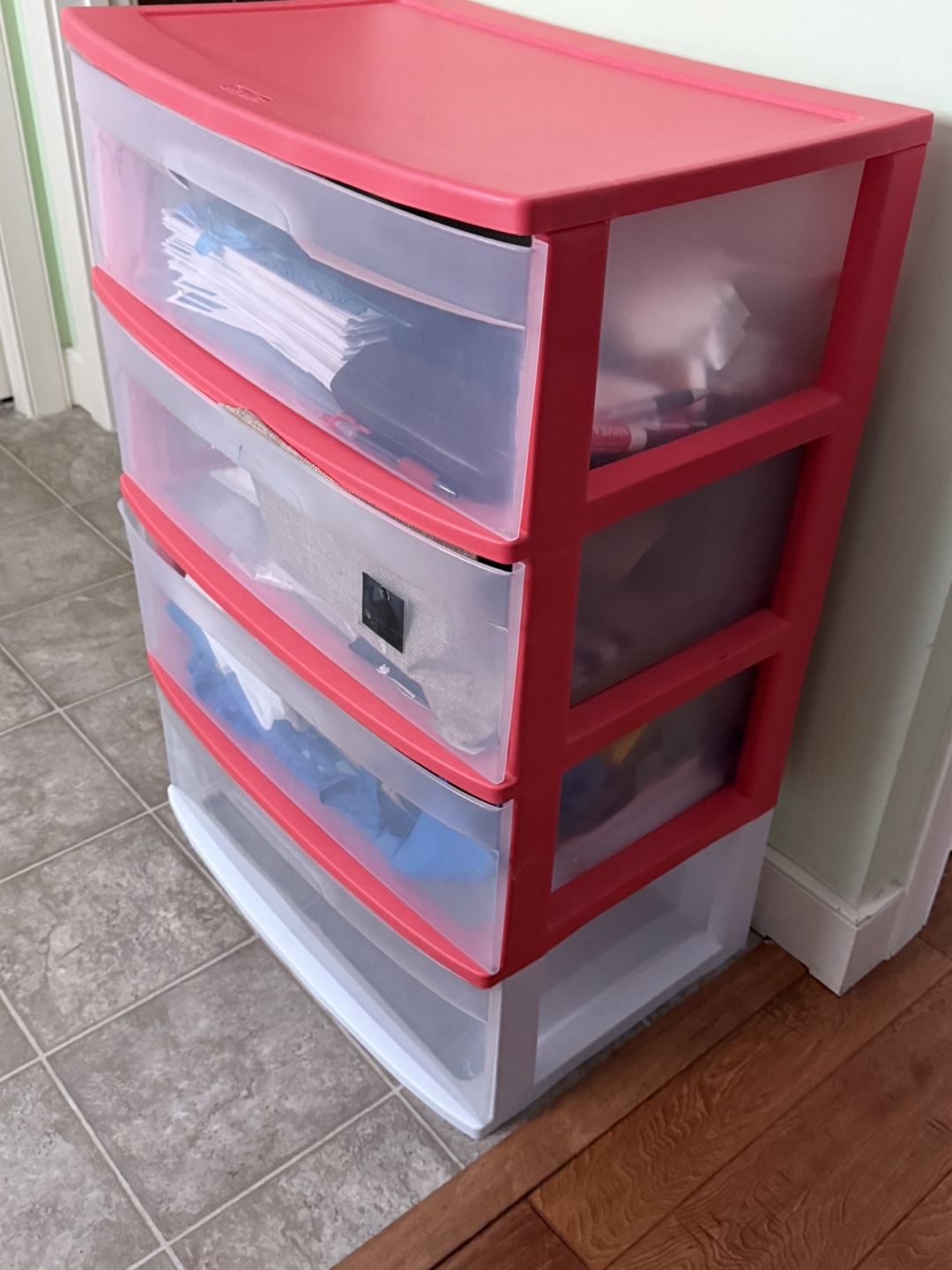 Sterilite 3-Drawer Storage Organizer - Pink - photo 2