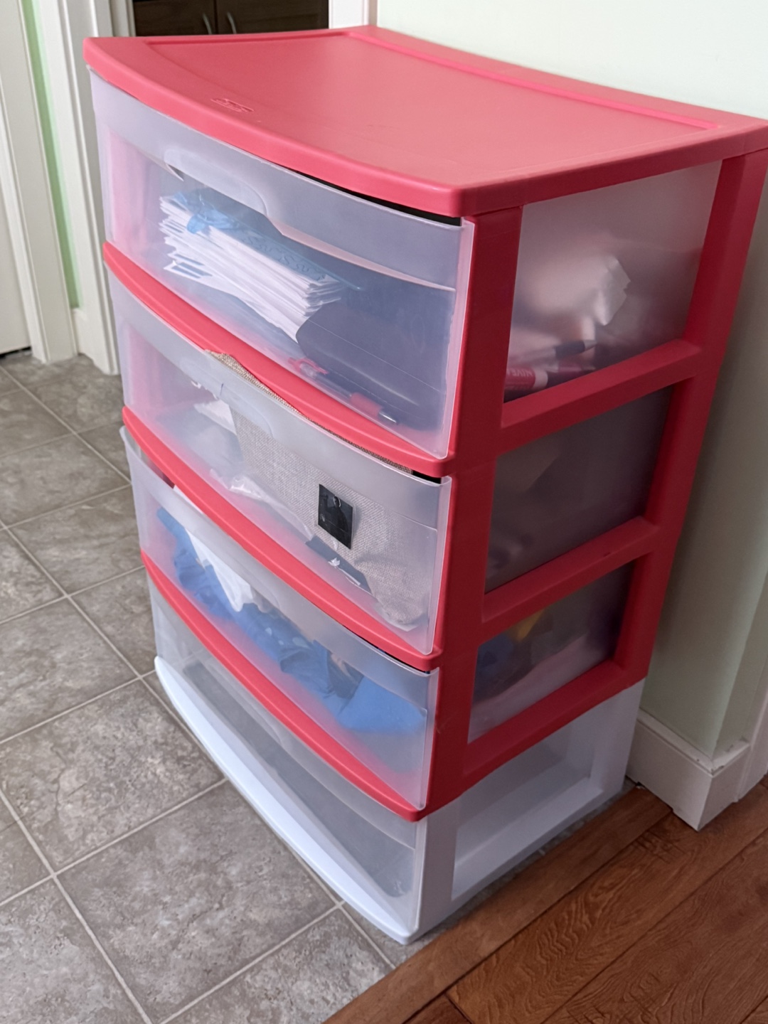 Sterilite 3-Drawer Storage Organizer - Pink - photo 3