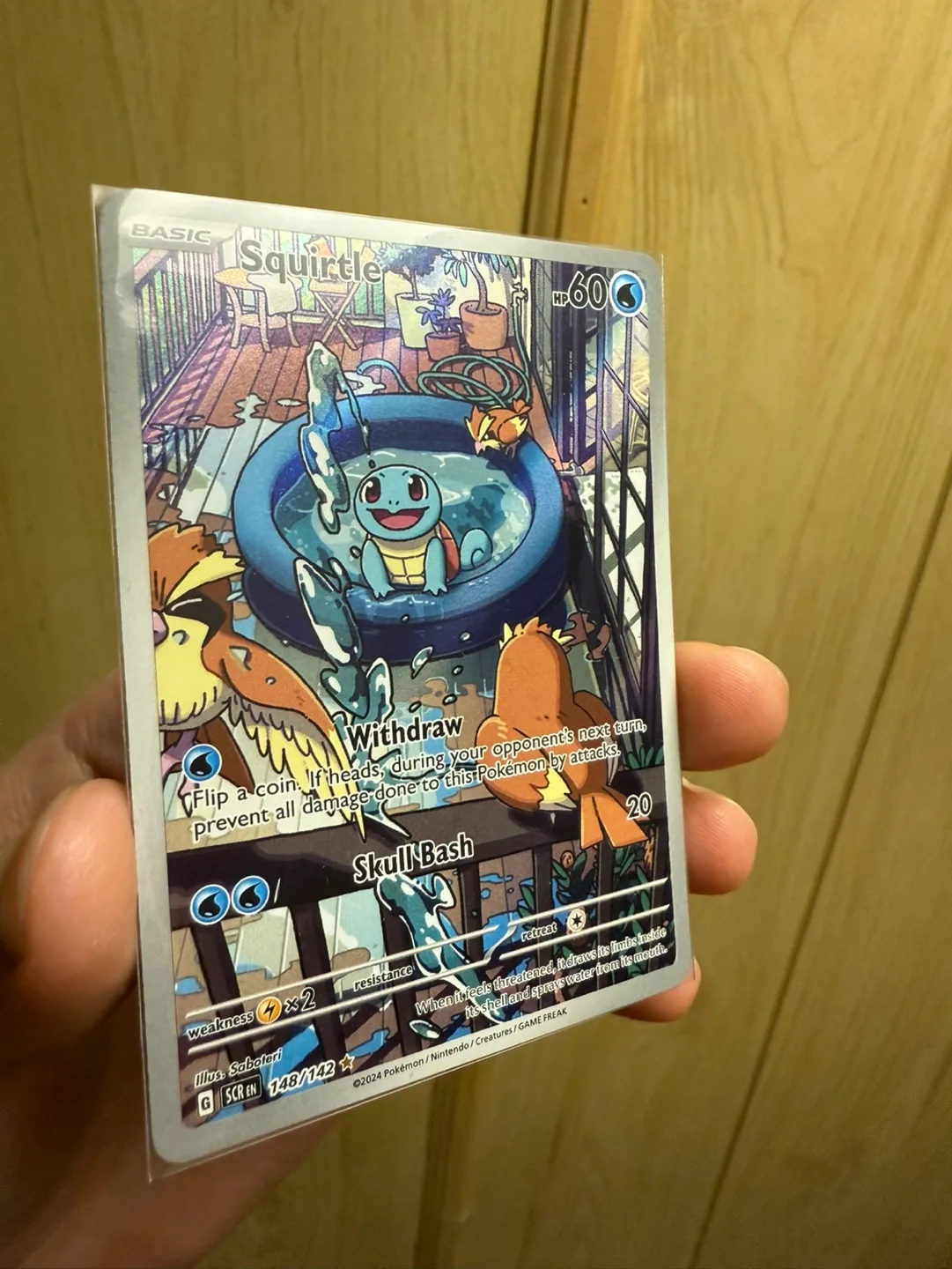 Squirtle 148/142 Illustration rare Pokemon Stellar Crown SV7 image indicator(2)