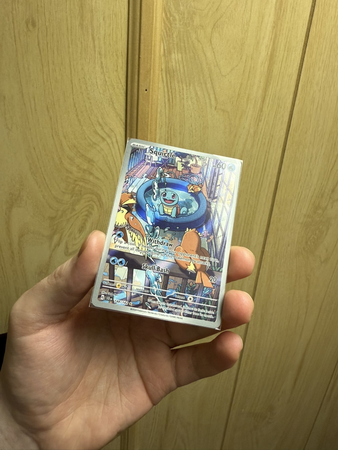 Squirtle 148/142 Illustration rare Pokemon Stellar Crown SV7 - photo 3