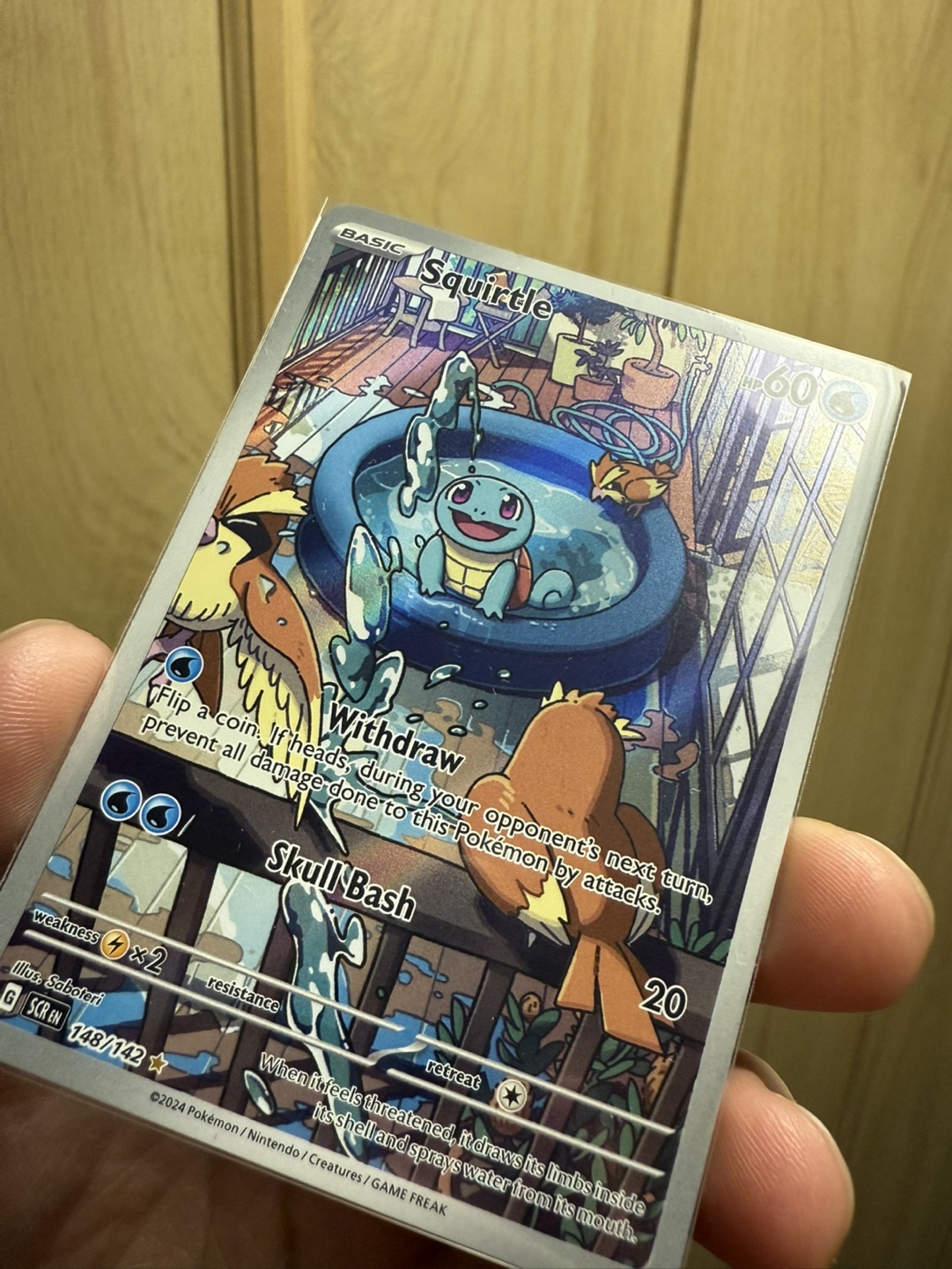 Squirtle 148/142 Illustration rare Pokemon Stellar Crown SV7