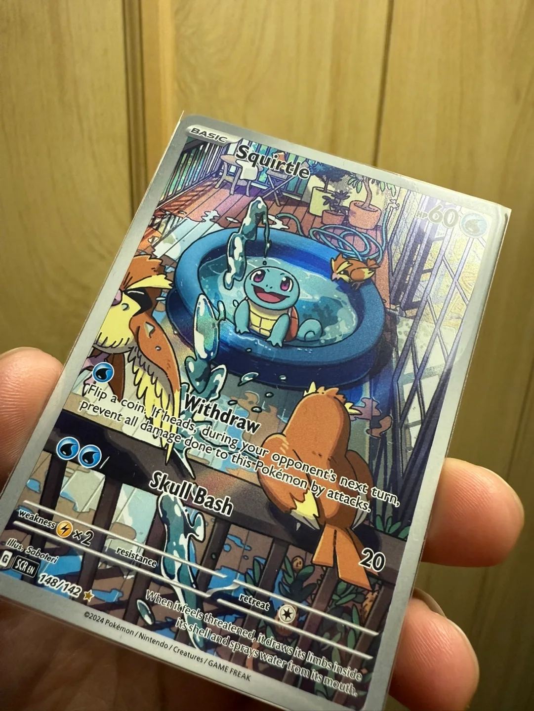 Squirtle 148/142 Illustration rare Pokemon Stellar Crown SV7