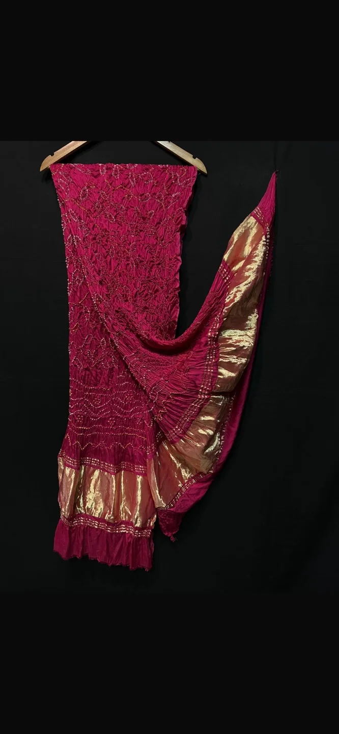 Bandhani Silk Dupatta - Multiple colours available image indicator(2)
